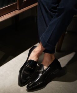 Alternative view of Horsebit Loafers – Polished Black Leather