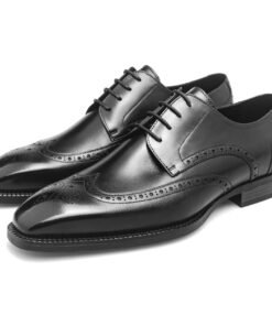 Single Monk Strap Shoes – Black Polished Leather
