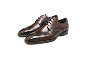 Wingtip Oxford Brogue Shoes – Premium Black Leather